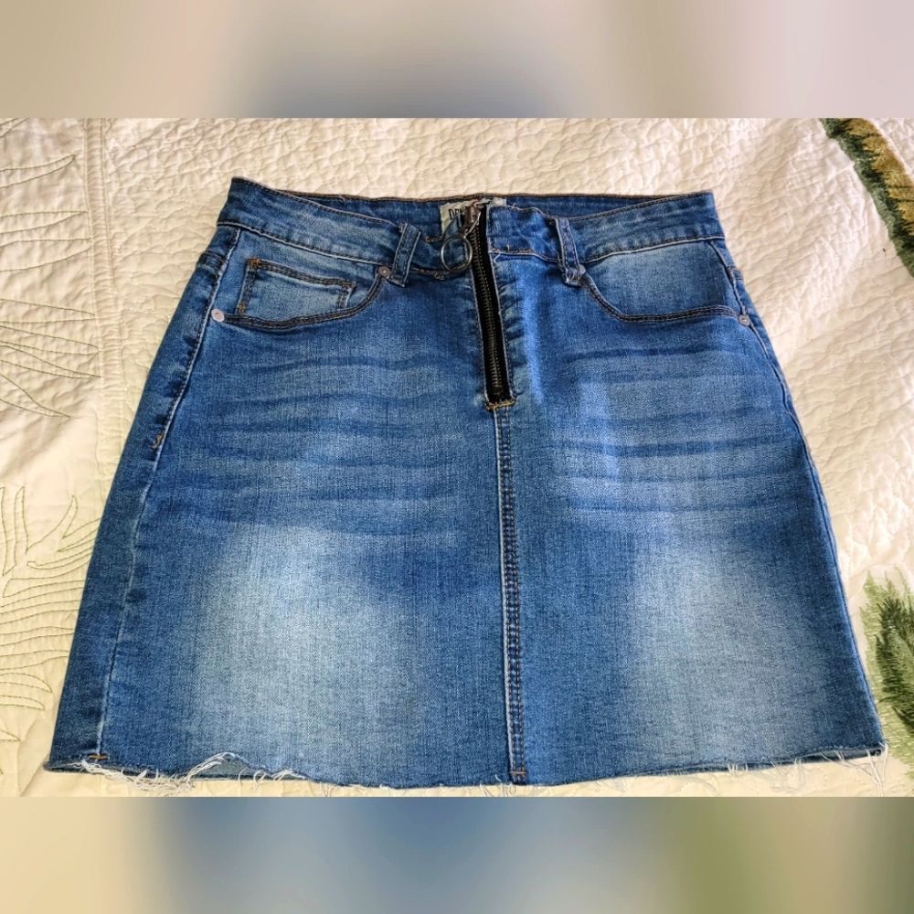 Denim Blvd Jean Skirt (small)